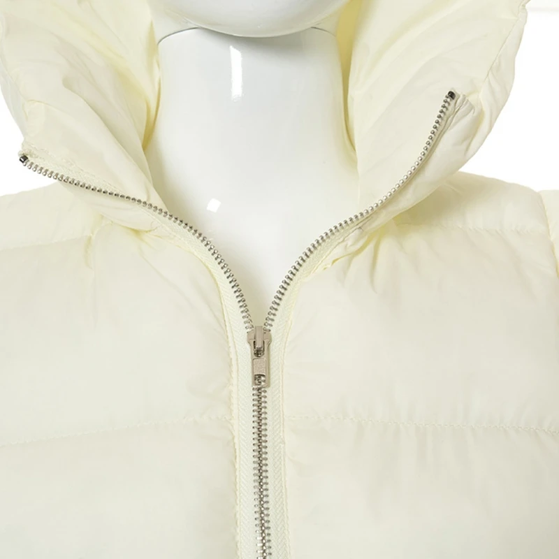 Felpe con cappuccio senza maniche invernali da donna Piumino per giacca trapuntato imbottito con Gilet a Cappotto con