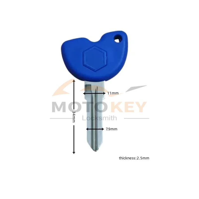 Motorcycle Uncut Blank Replacement Key Removable Chip Housfor GTV LXV150 GTV250 GTS GTS250 GTS300 Series 125 200 250 300 Models