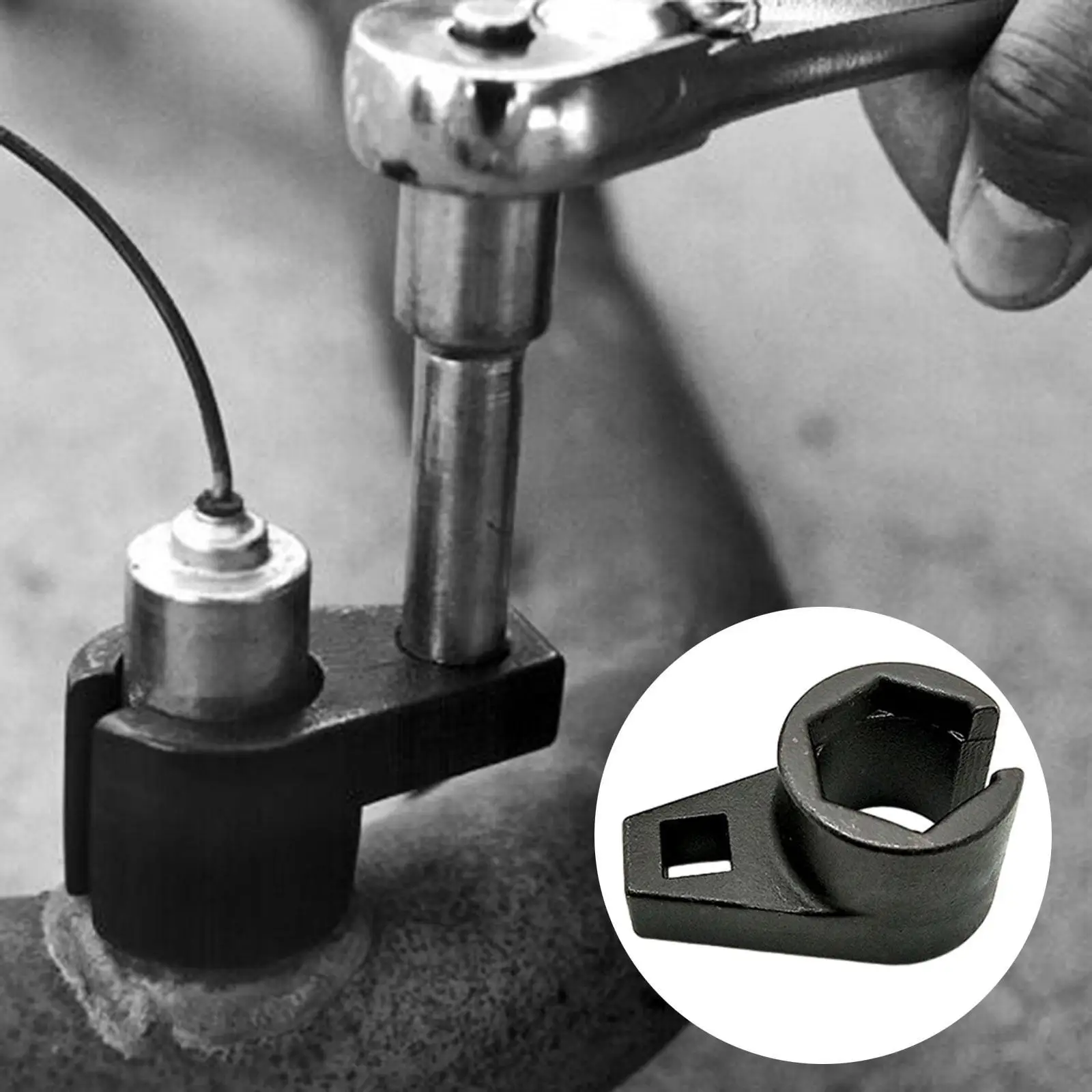 

22mm Vehicle Oxygen Sensor Socket Accessory Offset Design Sturdy for Most Car Models Removal Tool 3/8 inch Drive Universal Fit