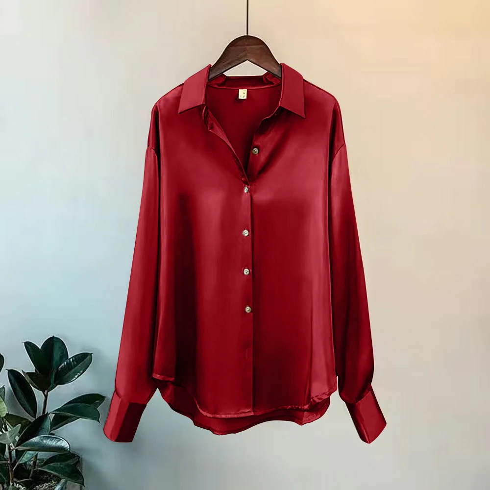 Office Lady Shirts And Blouses Woman Top Autumn Winter Korean Long Sleeve Button Elegance Sweet Casual Summer Fashion Shirts