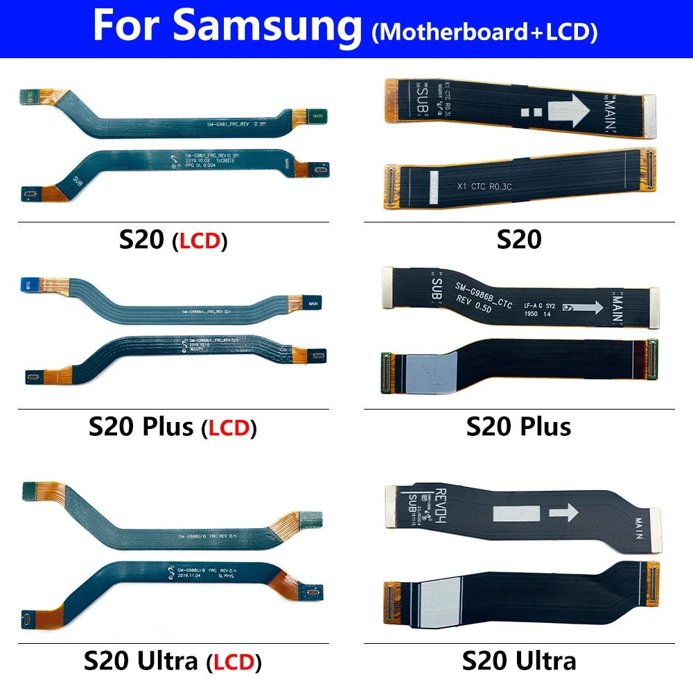 NEW Tested For Samsung Note 10 Lite Note 20 S10 Plus 5G S20 Fe Ultra Main &LCD Board Motherboard Connector Board Flex Cable