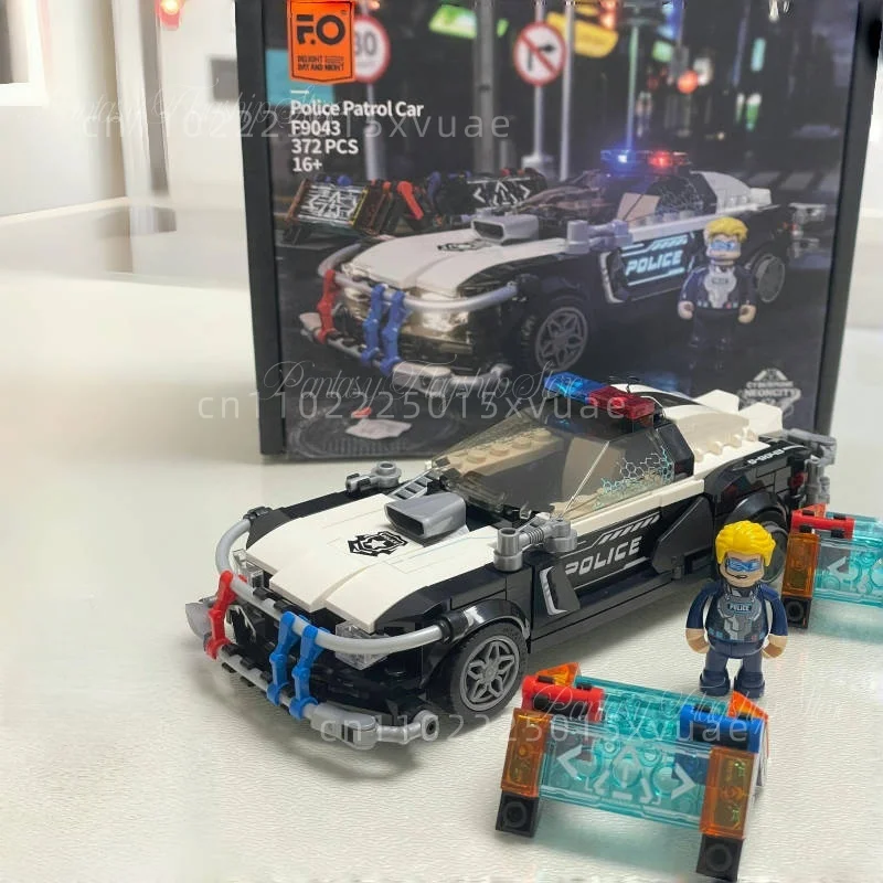 New Patrol Car Building Blocks Cyberpunk Series Car Model Pieces Assembly Toys Elementary Level Blocks Car Boy's Birthday Gift