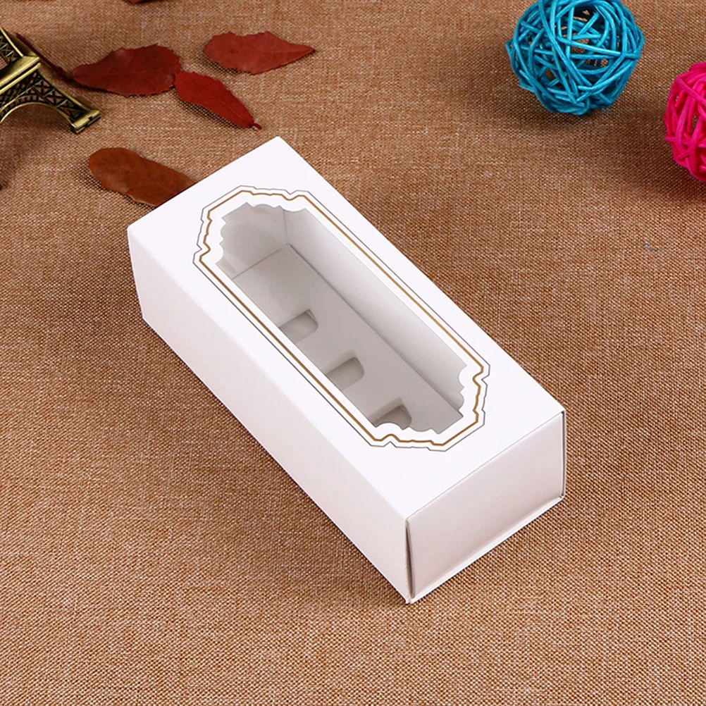 

30PCS Macarons Box for 5 Macaron Container Drawer Type Macaron Boxes Cookie Cake Dessert Party Gift Packing Box with Clear Windo