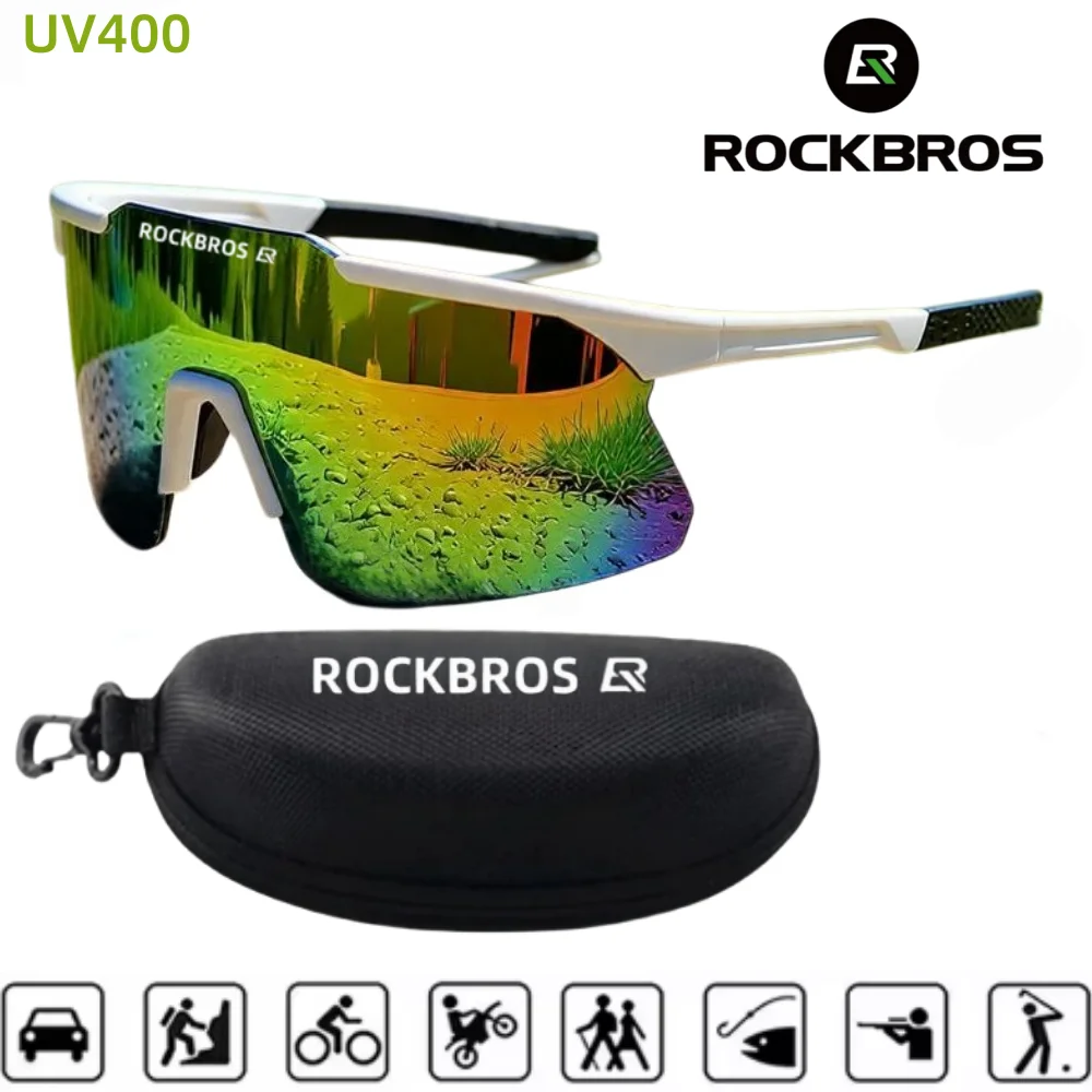 

ROCKBROS riding sunglasses with UV400 UV protection block wind and sand, suitable for cycling, fishing, hiking, etc