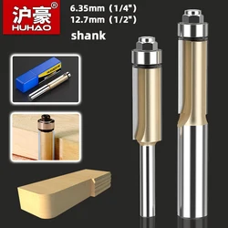 HUHAO Wood Router Bits Flush Trim Bit Top Bearing Carbide Milling Cutter Trimming Cutters Woodworking Tool Shank 1/2