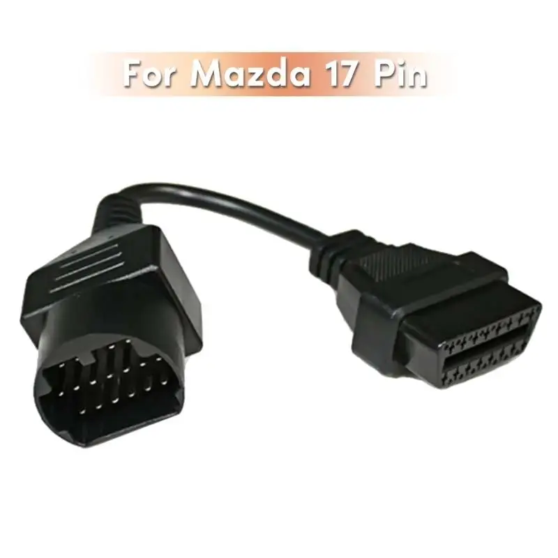 

02DE Кабель для автомобиля 17-контактный OBD2 Кабель-адаптер для устранения неполадок Разъем преобразователя