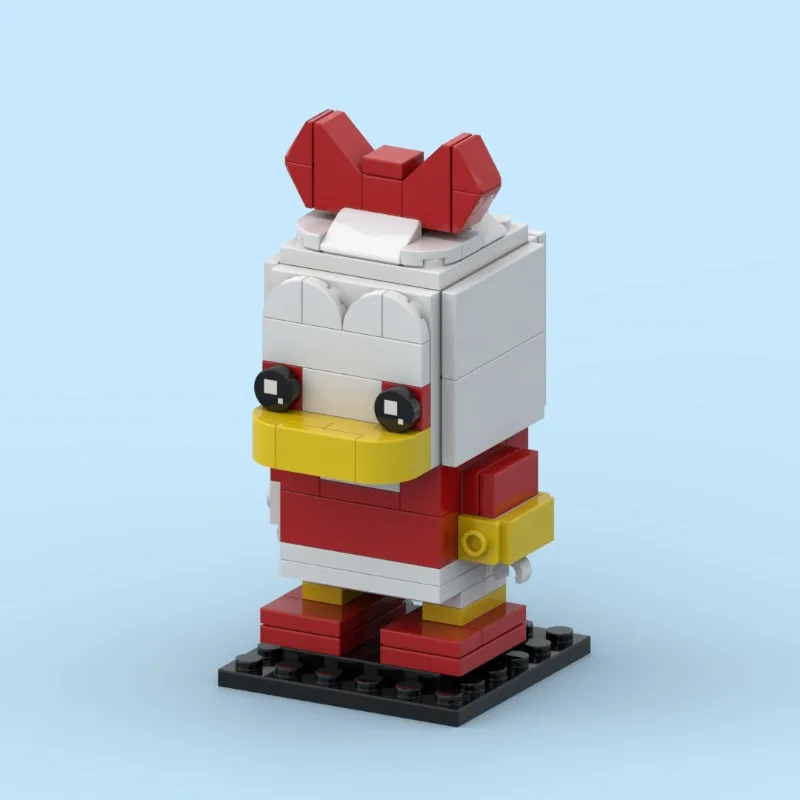 106-teiliges Würfelkopf-Charakterbauset – MOC-kompatibles Minifigurenmodell für Erwachsene, kreatives STEM-Geschenk mit Führung