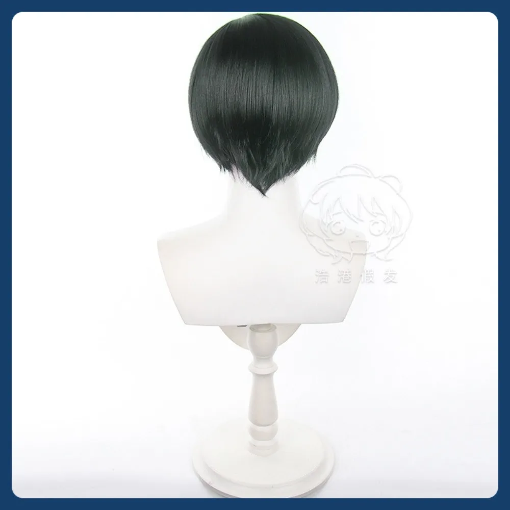 Toko Wig Mid-Jade Blue Lock Rin Itoshi Wig Cosplay Permainan Anime Kostum Bermain Peran Alat Peraga Kostum Halloween Rambut Sintetis