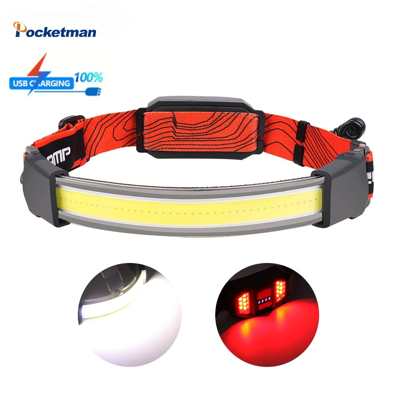 

LED Headlamp Rechargeable Headlamps Flashlight Wide Beam Waterproof Headlight Head Lamp Light for Fishing Running Camping