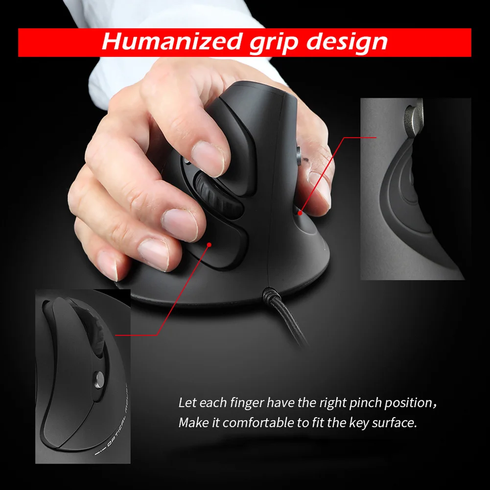 ماوس ألعاب سلكي مستقيم ، 6 أزرار ليد ، ماوس ألعاب مكتبي ، ماوس مكتبي ،