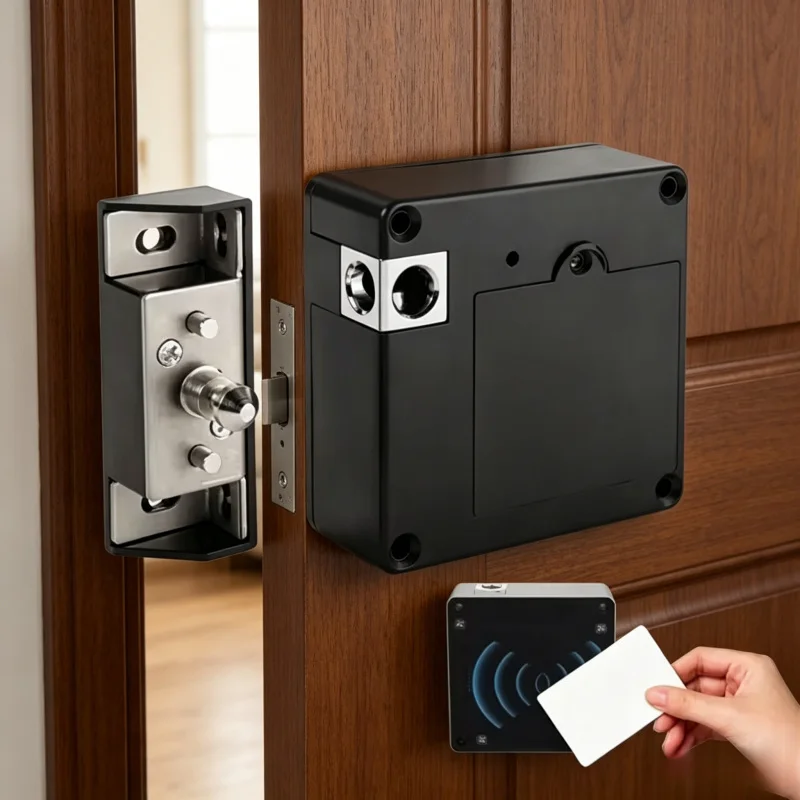 

Smart Drawer Cabinet Lock Invisible Electronic RFID 13.56MHz IC Keyless Sensor Lock Easy To Install