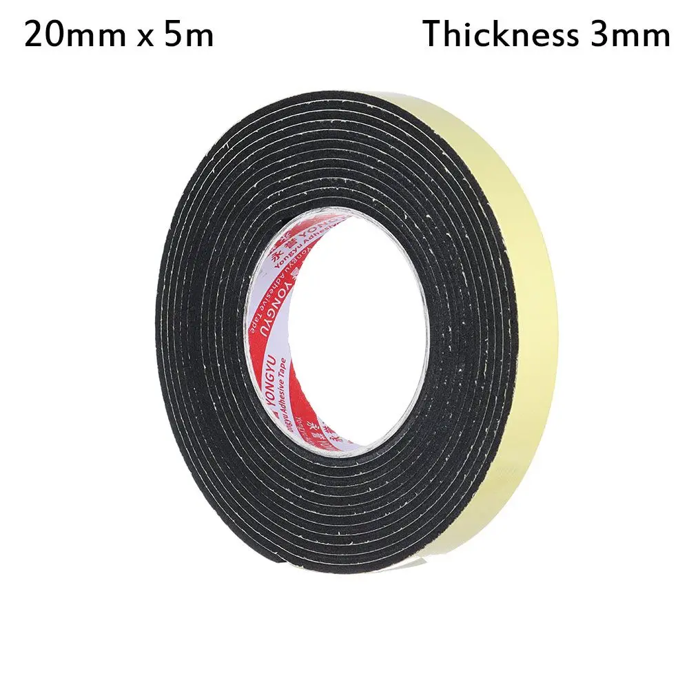 1pcs Bathroom Kitchen Sound insulation Waterproof Window Door Foam Sponge Single Sided Adhesive Rubber Strip Tape Seal Strip