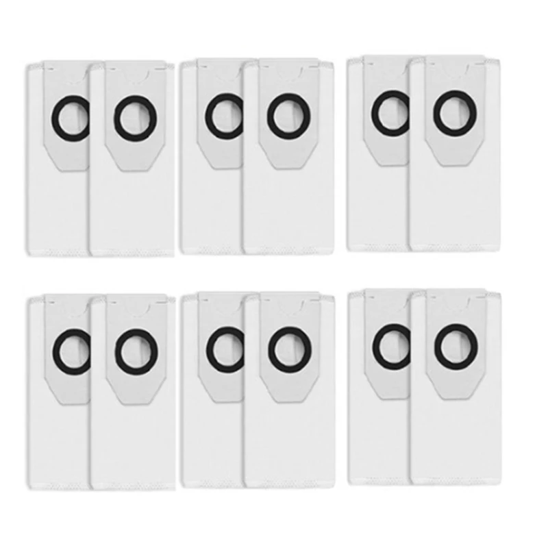 

12 Pcs Dust Bag Replacement Bag For Eureka J12 Ultra/Midea V12 Robot Vacuum Cleaner