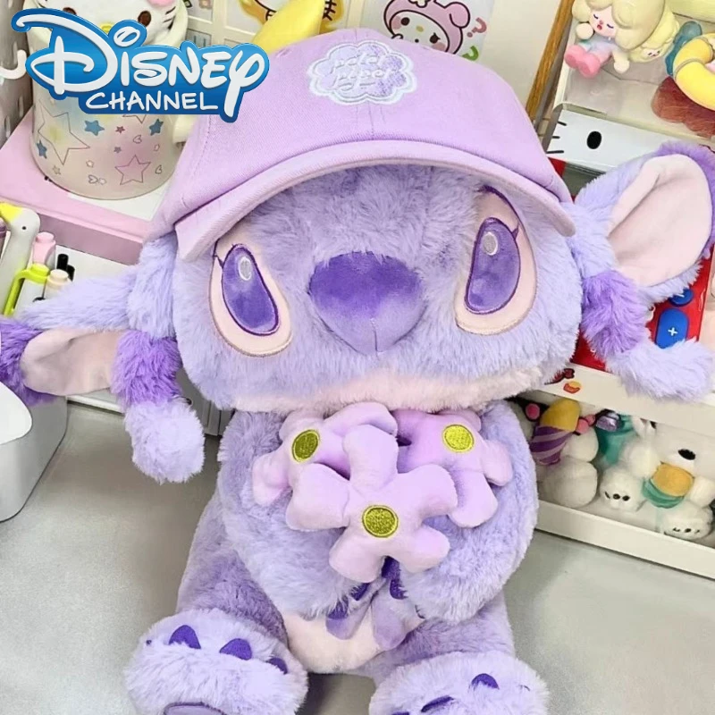 

New Disney Lilo and Stitch Plush Toys Kawaii Anime Cartoon Embroidery Printed Accessories Ornament Gift for Girlfriend