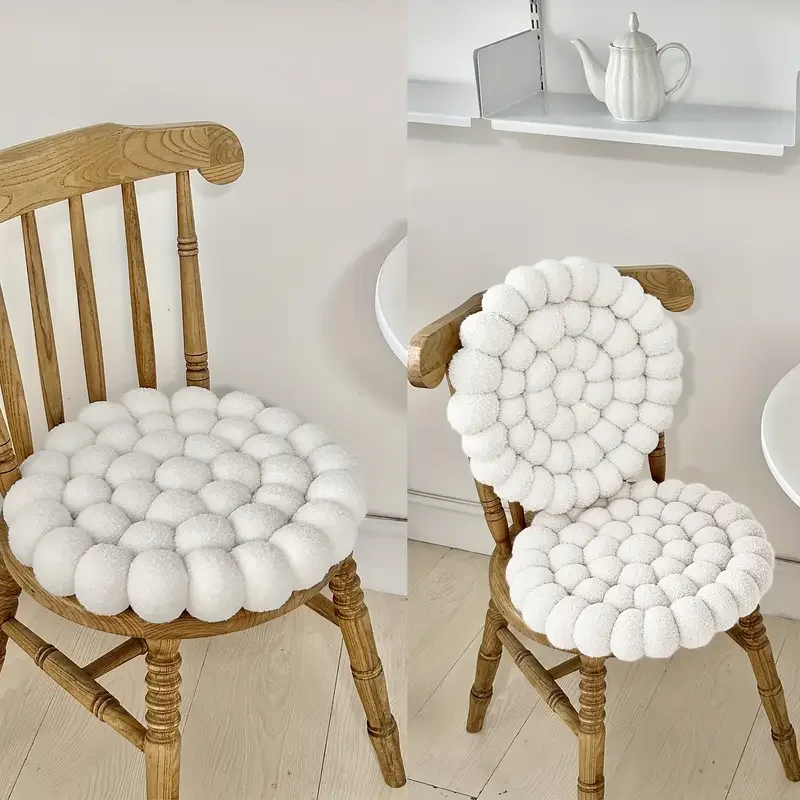 New 40cm 1pc Handwoven Round Seat Cushion, Japanese Tatami & Chair Cushion All-Season Decorative Floor Pillow, Bedroom Comfort