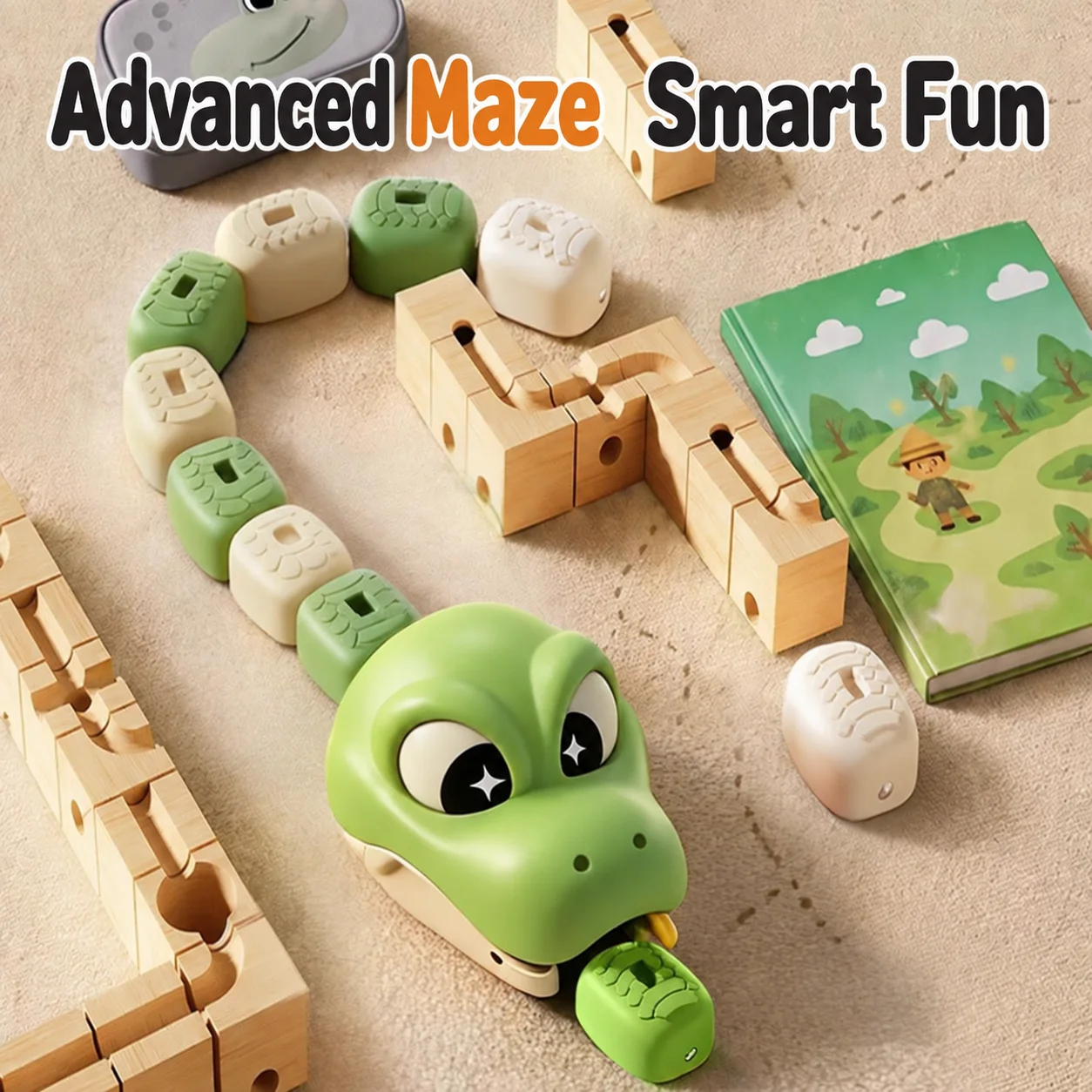 Remote Control Snake Toy, RC Pac-Man Racing Car, Cute Cartoon Snake Vehicle, Interactive Party Game Halloween Christmas Birthday