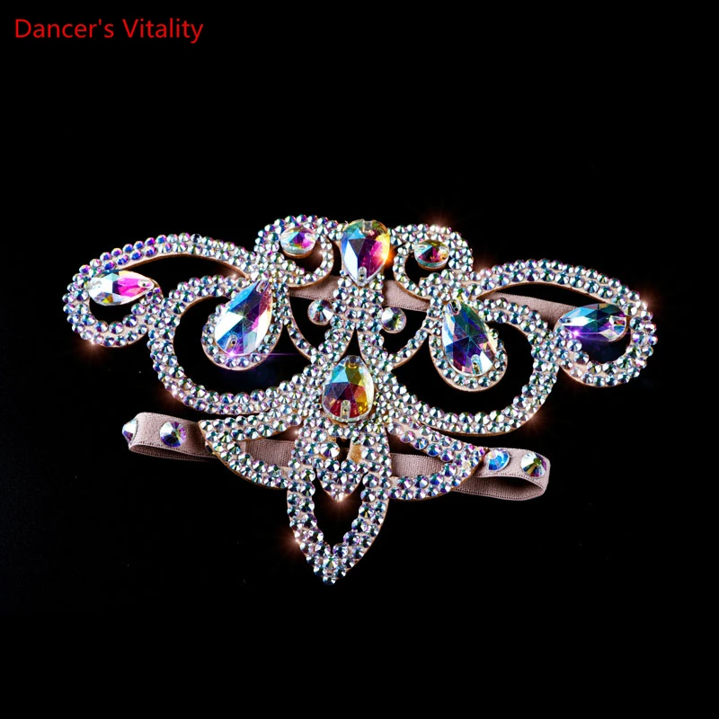 Accesorio de danza del vientre para mujer, piedras de danza del vientre, anillo para pie, joyería para actuación de danza