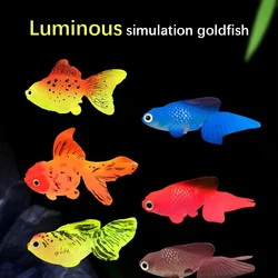 New Luminous Simulation Large Goldfish Marine Jellyfish Vases Aquarium Tank Decorations  Horticulture Silicone Simulation Fish