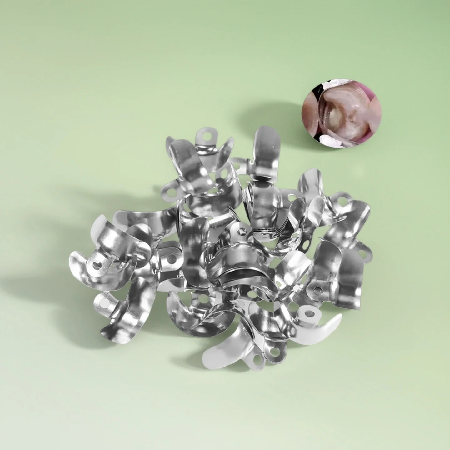 

Dental Matrix Bands Sectional Contoured Metal Matrix Bands with Holes Dentistry Materials for Teeth Replacement Accessories