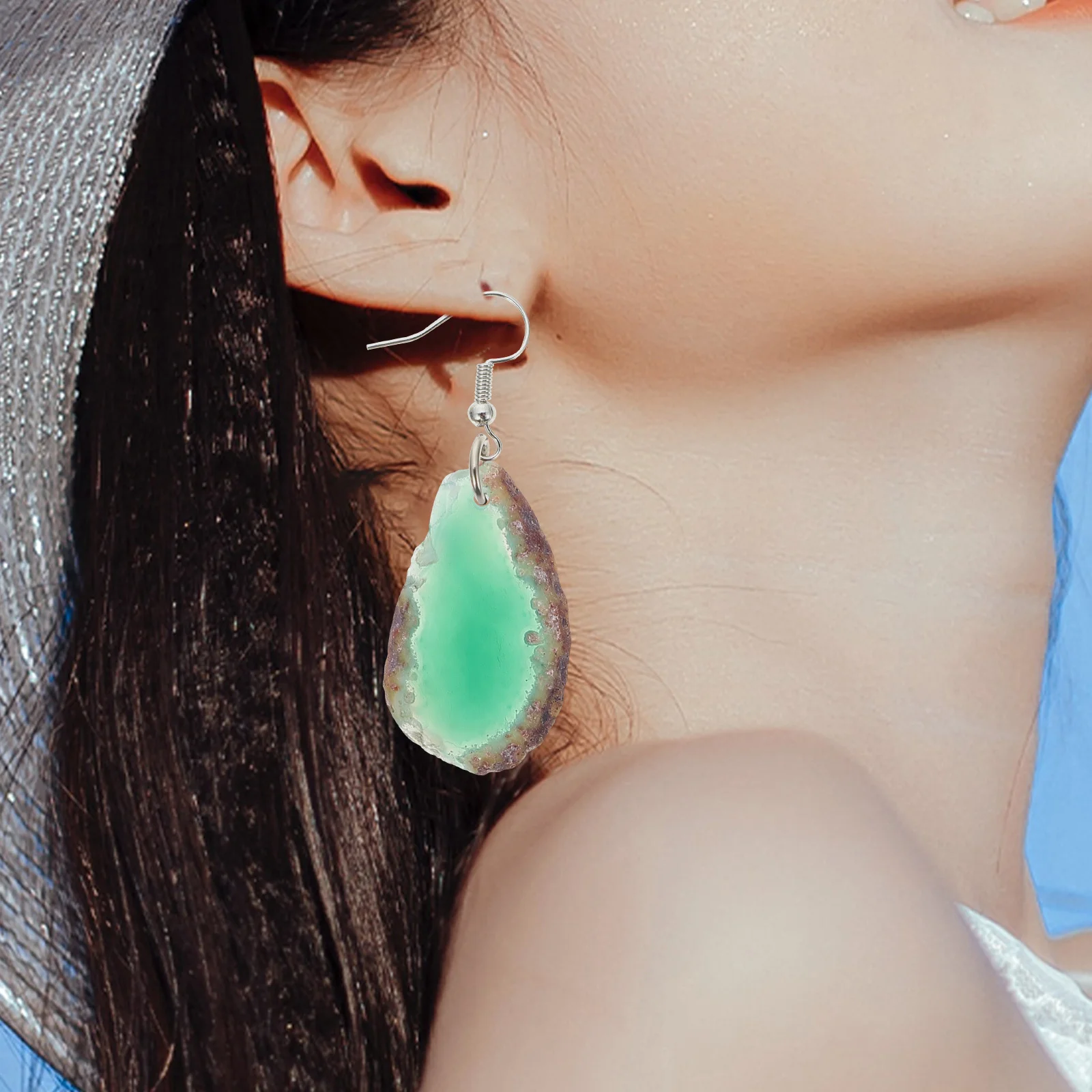 15pcs Colorful Agate Slices Natural Stone For Diy Pendant Wind Bell Decor Craft Jewelry Making Kit Wedding Centerpiece