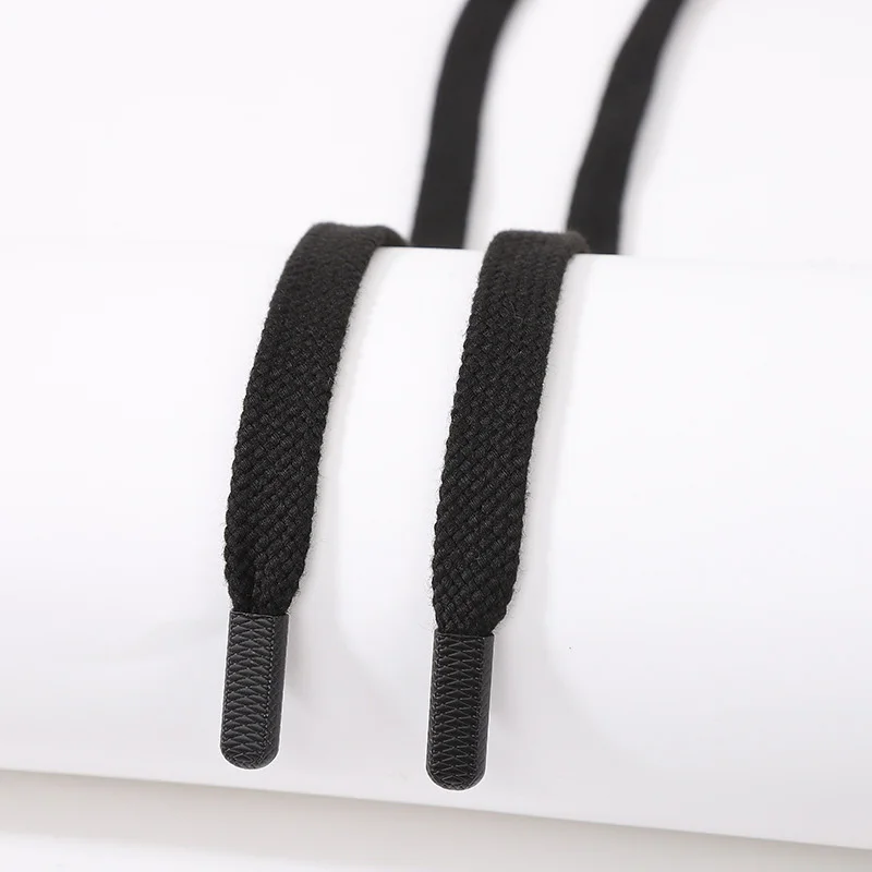 1Pcs Sweater Hat rope Weave Flat Rope Colored Metal Alloy Headband Polyester Cotton Waist Rope Sports and Leisure Waist Drawstri