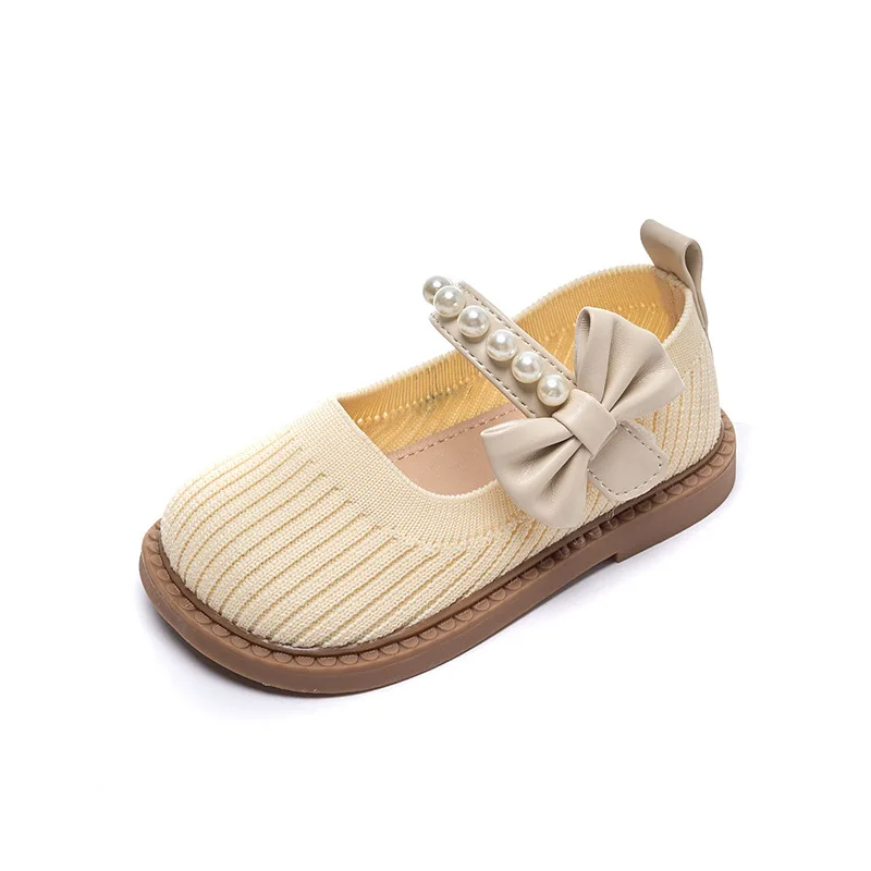 Zapatos informales con lazo para niña pequeña, calzado sencillo de suela suave, para primavera y otoño, J217, 2024