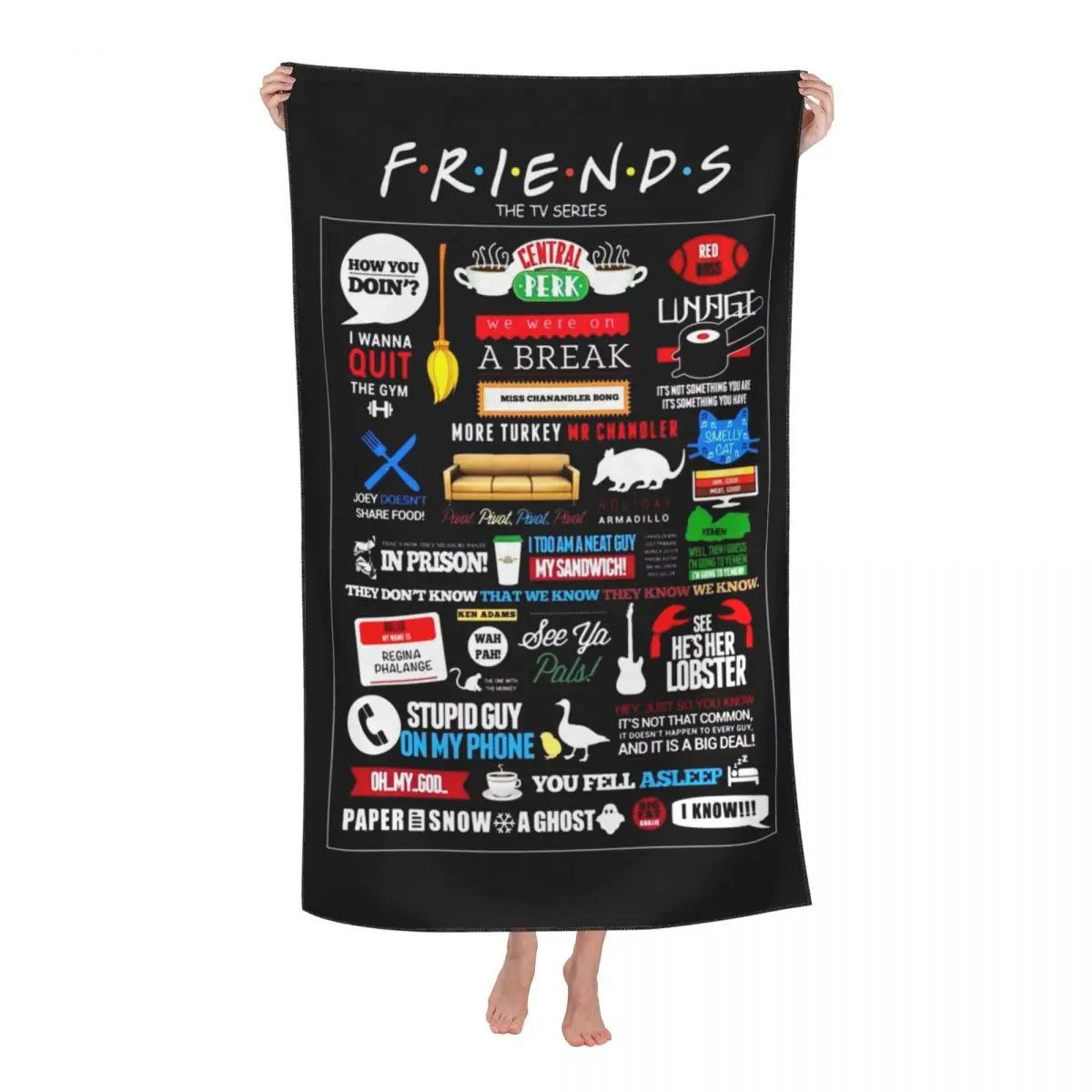 

Customized Quick Drying Microfiber Bath Beach Towel Absorbent Classic TV Show Pool Shower Towels