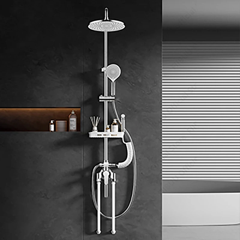

Adjustable Shower Set High Pressurized Shower System Rain Bathroom Shower Waterfall Surround Shower Head Bathroom Accessories