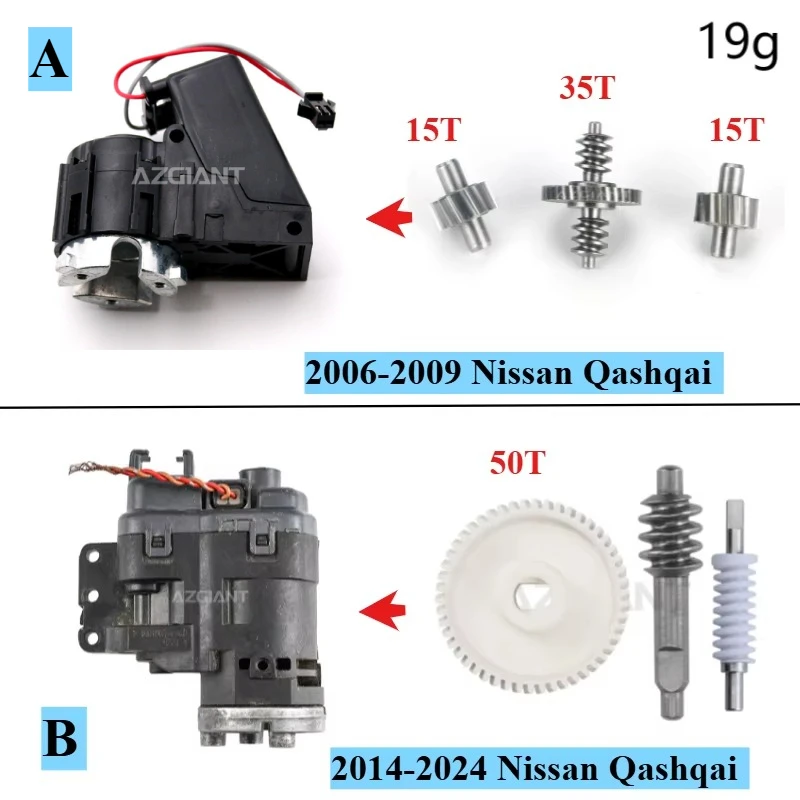 For Nissan Qashqai 2006-2009/2014-2024 Auto Parts Electric Rear View Reversing mirror folding Actuator Module&gear Assembly
