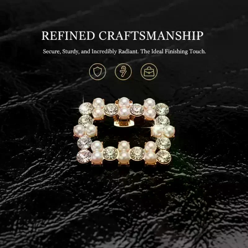 1Pcs Women Fashion Shoe Buckle Elegant Shiny Crystal Clip Decoration for Dance Party Evening Shoes