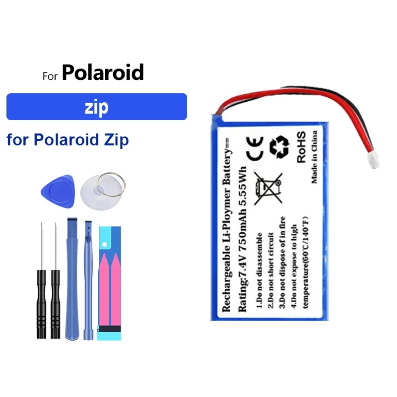 750mAh Replacement Battery AE503048-2S for Polaroid Zip