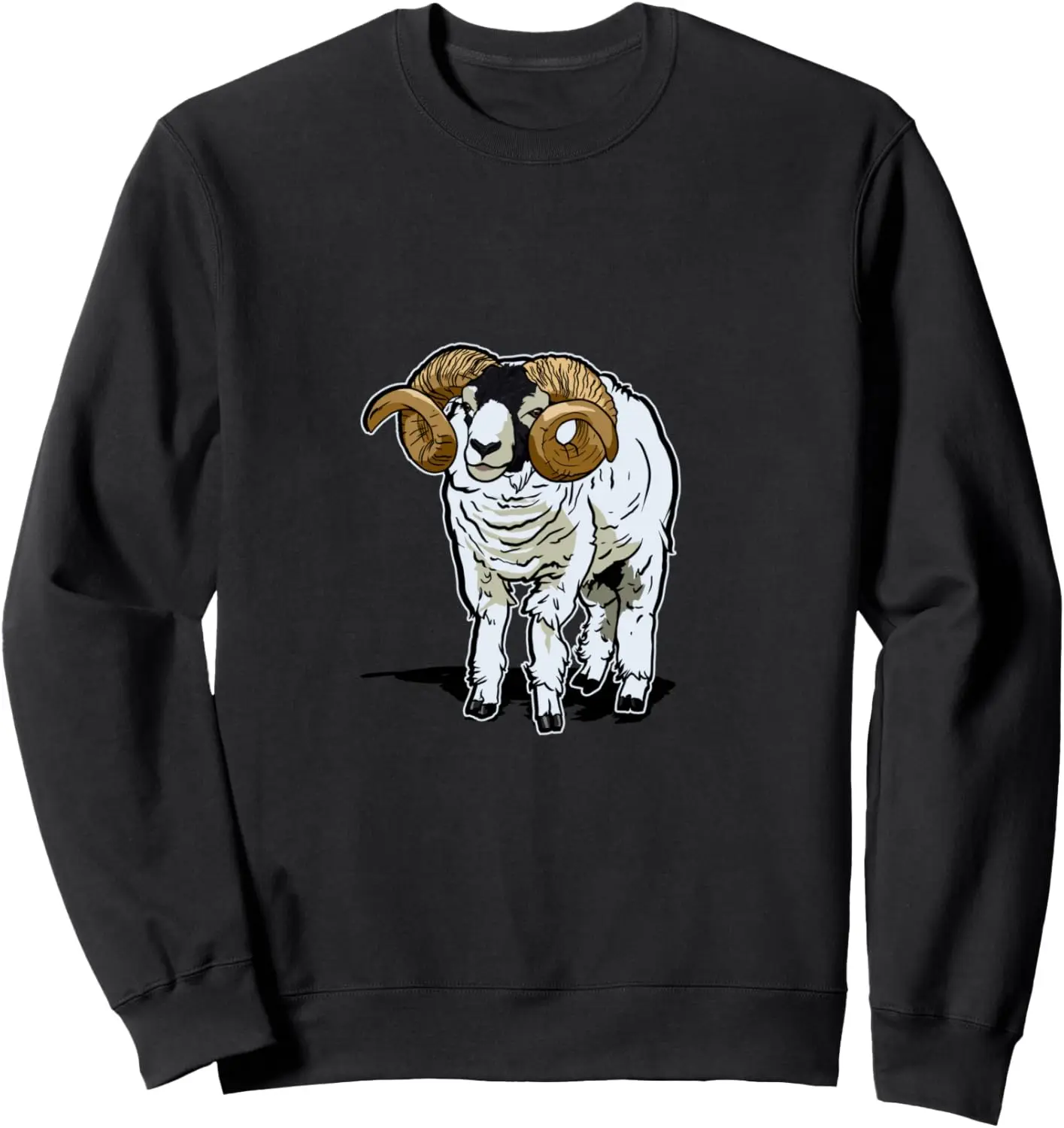 Funny Sheep Man with Horns Sweatshirt