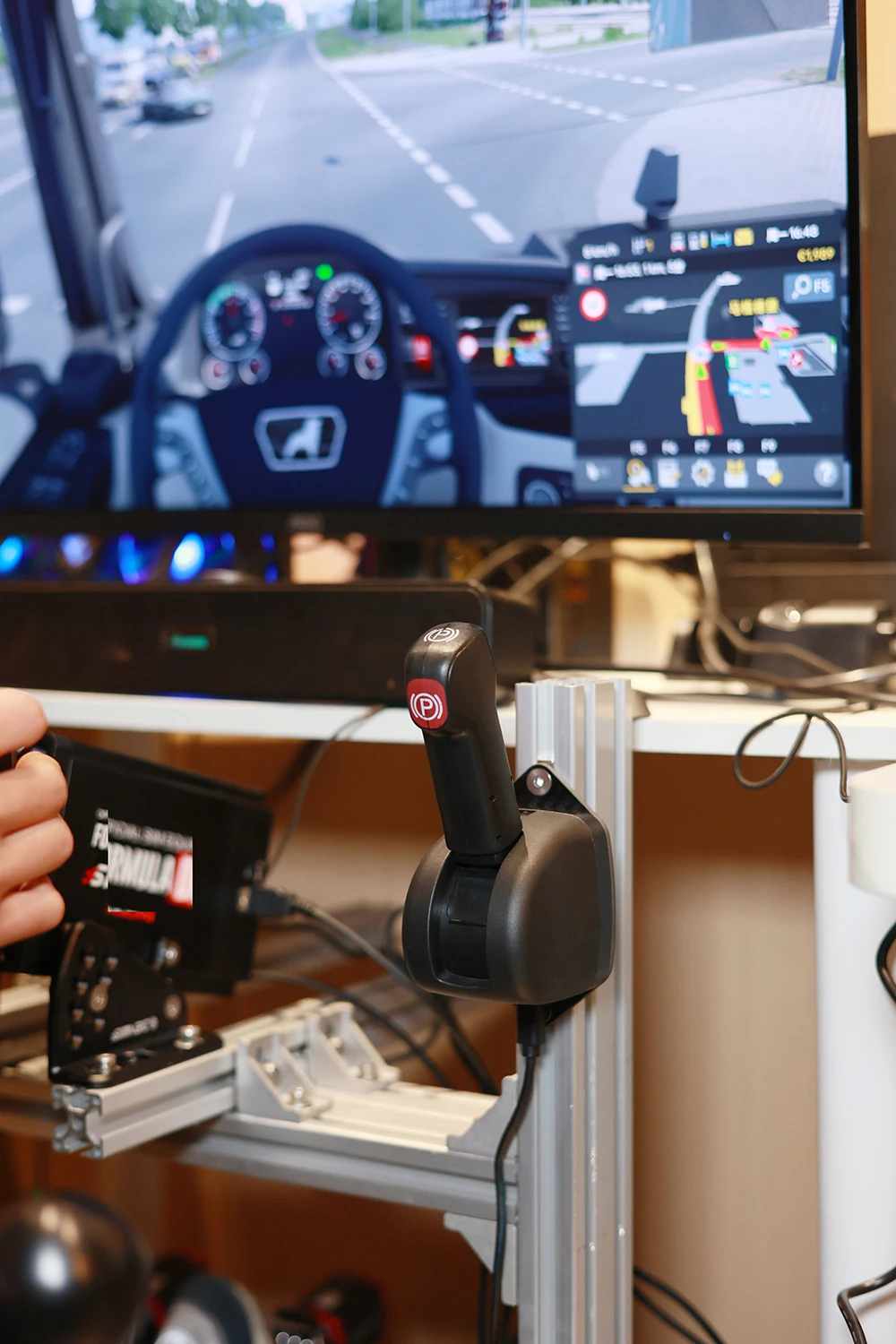 فرملة اليد USB للكمبيوتر الشخصي لـ Logitech G923 G27 G29 Thrustmaster T300 لشاحنة ETS2 الأوروبية/الأمريكية ألعاب سباق Sim فرامل اليد