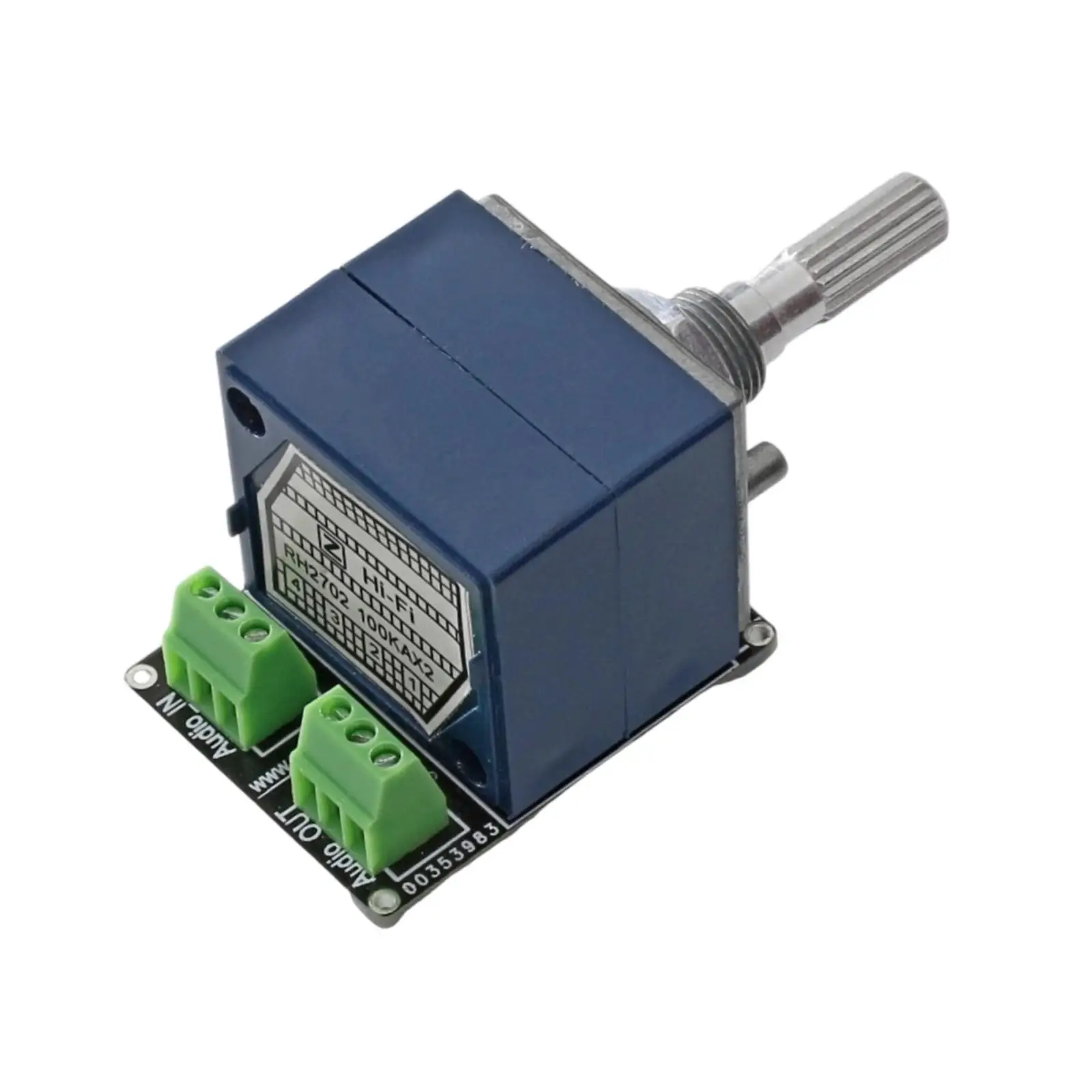 PH2702 Rotary Potentiometer 2 Channel Volume Switch Stereo Audio Attenuator Metal Construction for Turntable Amplifier