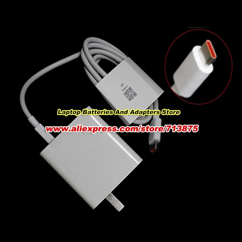 Genuine MDY-11-EB AC Adapter 20V 3.25A 65W Type-c US plug RED MI Power Adapter for XIAOMI 10 PRO White PD Fast Charger