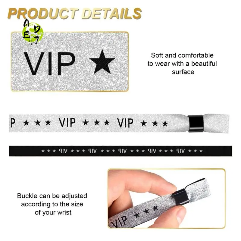 

AED7-100 Pack VIP тканевый браслет для мероприятий, однотонные тканевые браслеты, цветные браслеты для мероприятий, вечеринок