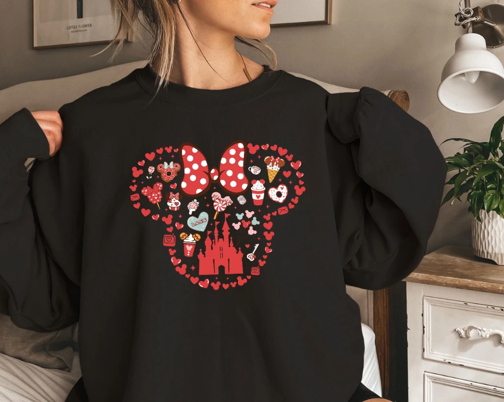 Sweatshirts pour la Saint-Valentin, Sweat-shirts en forme de coeur pour la Saint-Valentin Mickey et Minnie Sweat-shirts pour la Saint-Valentin Disneyland