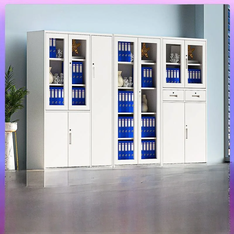 armoire-de-bureau-en-acier-armoire-de-rangement-de-dossiers-en-tole-de-fer-armoire-d'archives-a-plusieurs-portes-verrouillables-pour-le-stockage-de-documents-en-bureau