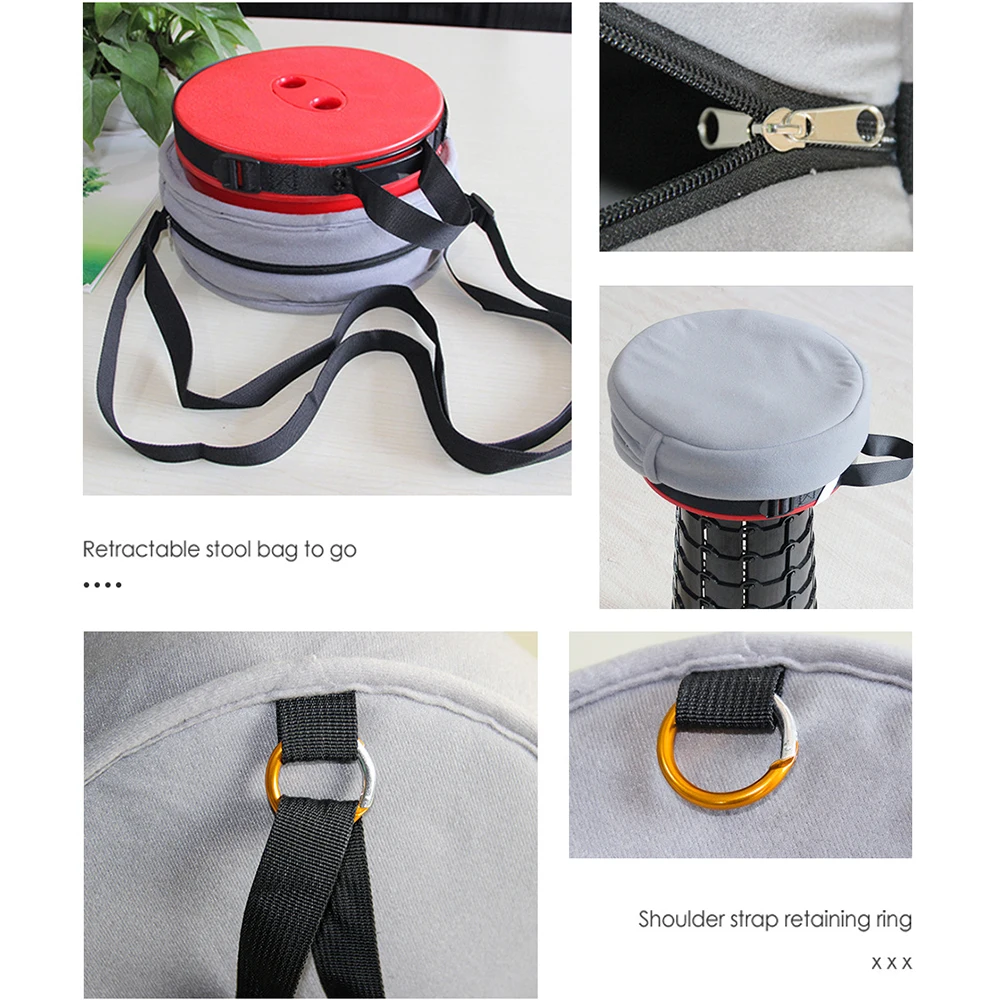 Stool Shoulder Bag Wide Application Telescoping Stool Pouch Soft Cushion Organization Telescoping Camping Folding Stool Bag