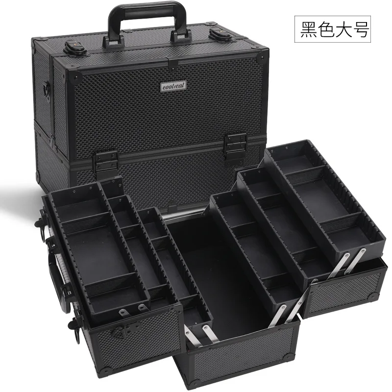 

Визажист Следуй по макияжу Футляр для макияжа Большой емкости Татуировка Вышивка Ресницы Чехол для хранения косметики с замком Инструмент Наборы для татуировки