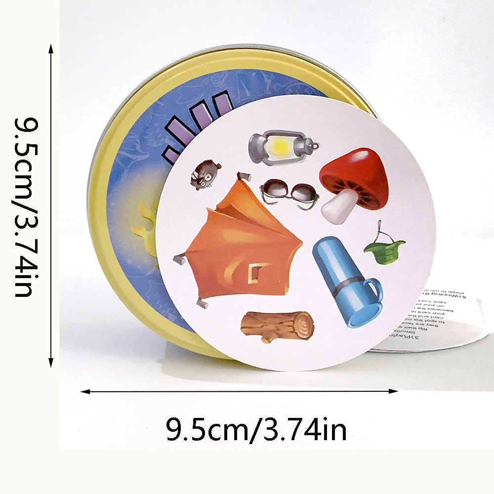 Gioco di carte Giocattolo Scatola di ferro Famiglia Divertente Intrattenimento Feste Vacanze Strumenti di gioco da campeggio, Regali di Natale e Halloween