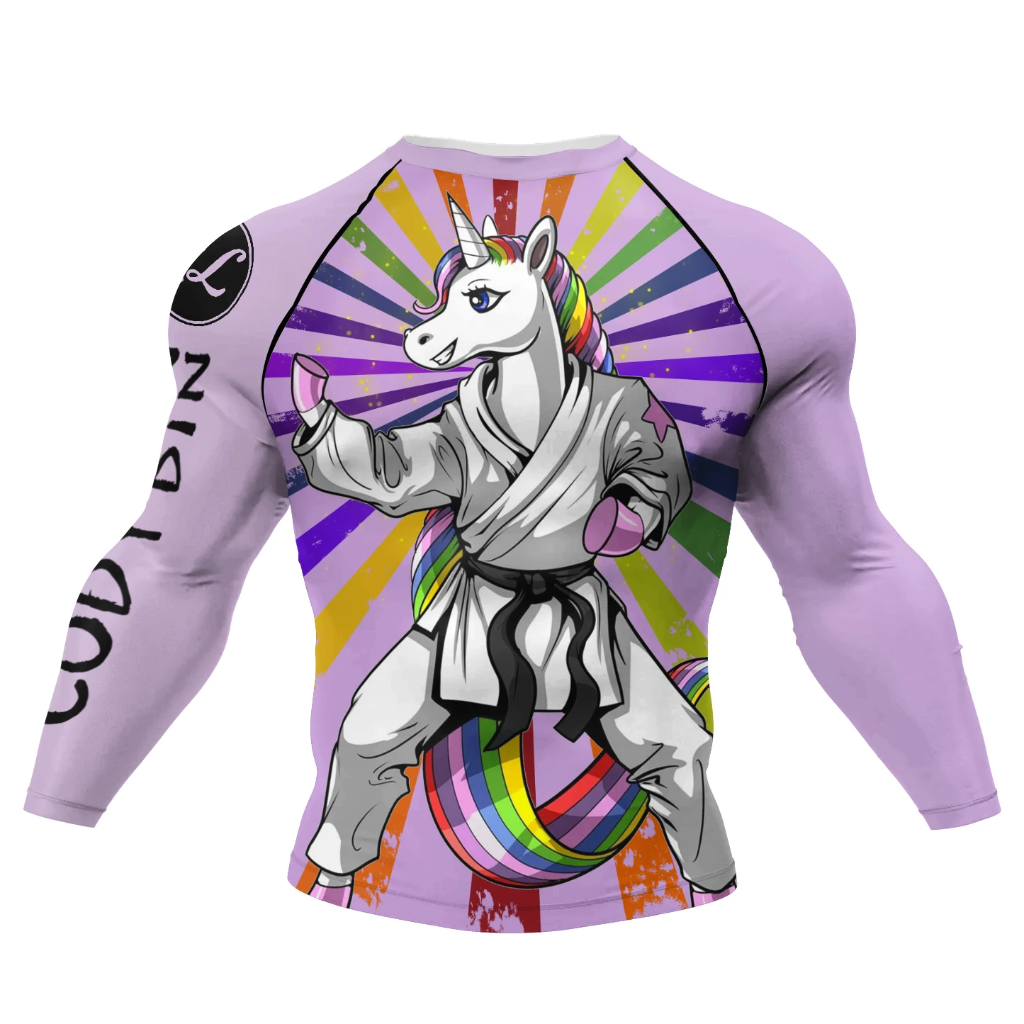 

Digital Printing Rashguards With Cartoon Pattern For Men's Street Long Sleeve Tees No Gi Jiu-Jitsu MMA Fitness Sports Rashguard