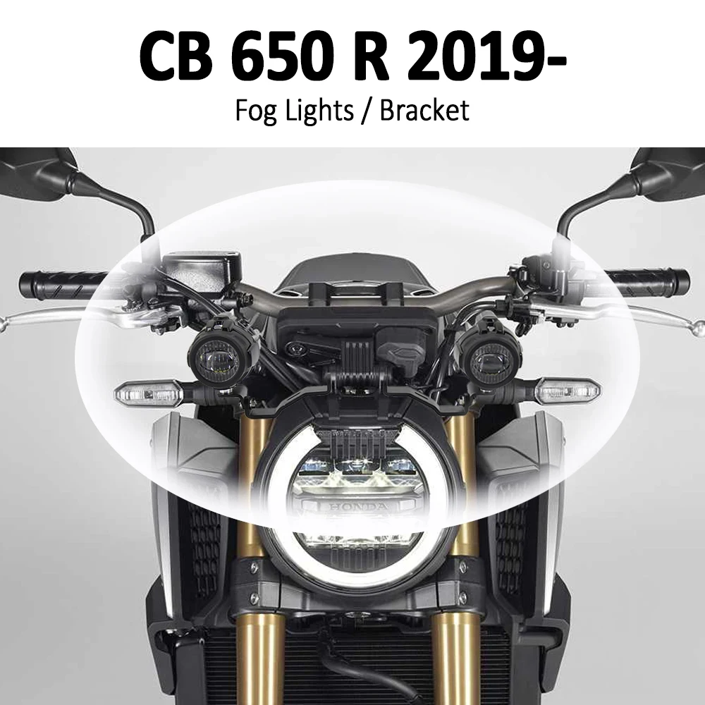 

Motorcycle LED Fog Light Bracket Driving Lamp Holder Auxiliary Light Stand For Honda CB650R CB 650R CB650 R CB 650 R 2019-2024