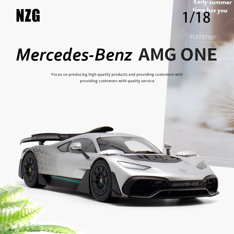 

NZG 1:18 AMG ONE Starry Silver Simulation Alloy Car Model Gift Viewing Display Ornament
