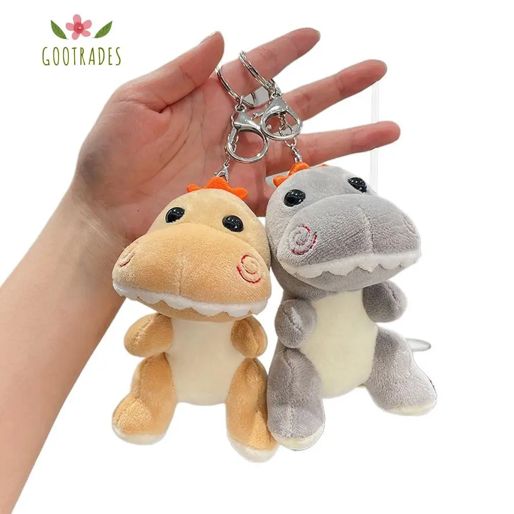 Llavero colgante de dinosaurio de peluche para bolso de muñeca, accesorios de bolsa Kawaii para niña, lindo regalo para pareja