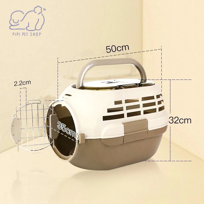 Imagem -02 - Pet Carrier Handbag com Clarabóia Viagem Fácil Case de Aviação Transporte Aéreo Grande Espaço Gaiola Removível Gato e Cão