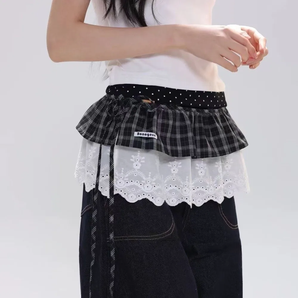 saia-mini-xadrez-estilo-balletcore-doce-com-amarracao-e-renda-empilhada-estilo-y2k-pastoral-jeans-decorativos-com-efeito-de-cortina-no-bumbum