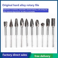 10pcs Set 3*6mm Hard Alloy Rotary File Metal Electric Grinder Accessories Grinding Head Rotary File Electric File Cutter Head