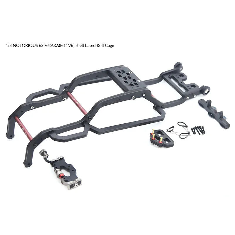 For 1/8 ARRMA NOTORIOUS 6S ARA8611V6 Stunt Truck Car Nylon Simulation Assembly Roll Frame Shell Based Roll Cage Anti-collision