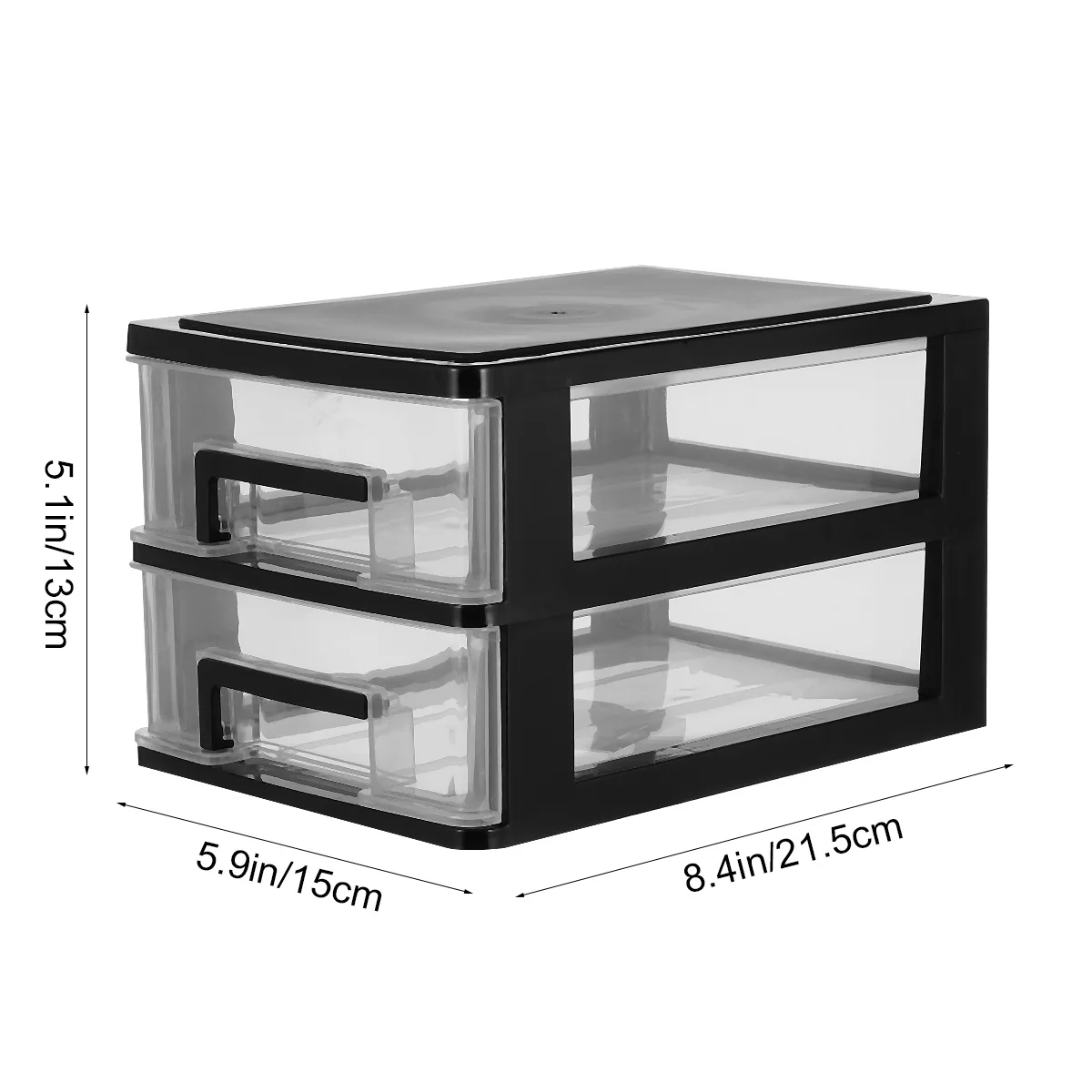 

Drawer Type Storage Cabinet Black Plastic Multi-layer Organizer Box for Office Study Room Lightweight Portable